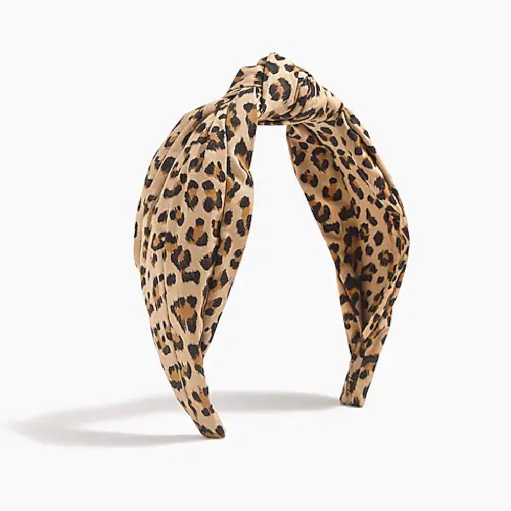 J. Crew Factory Leopard Knot Headband